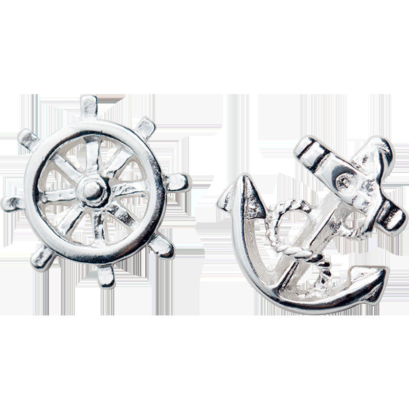 S925 silver earrings anchor earrings