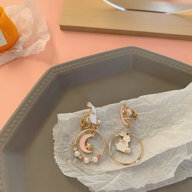 Silver Needle Earrings, Pearl Earrings, Sweet EarriGirlsngs For