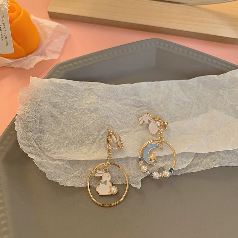 Silver Needle Earrings, Pearl Earrings, Sweet EarriGirlsngs For