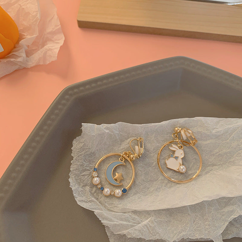 Silver Needle Earrings, Pearl Earrings, Sweet EarriGirlsngs For