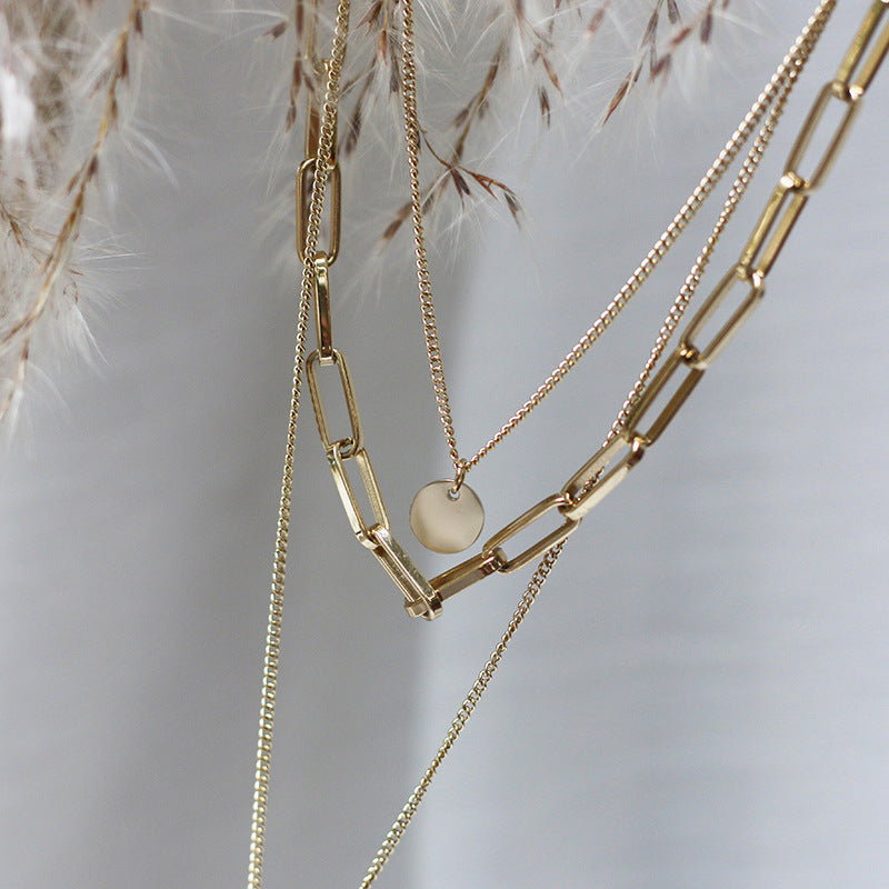 Multilayer necklace clavicle chain sweater chain