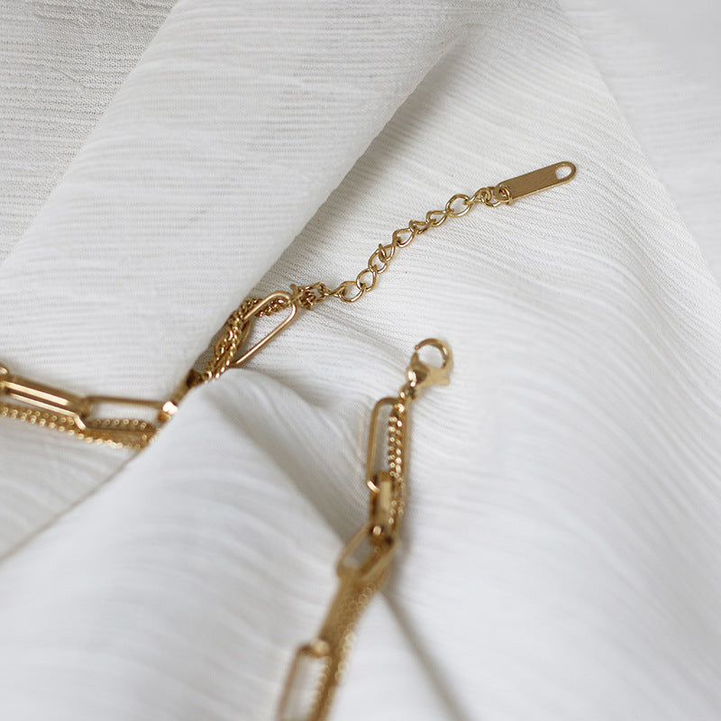 Multilayer necklace clavicle chain sweater chain